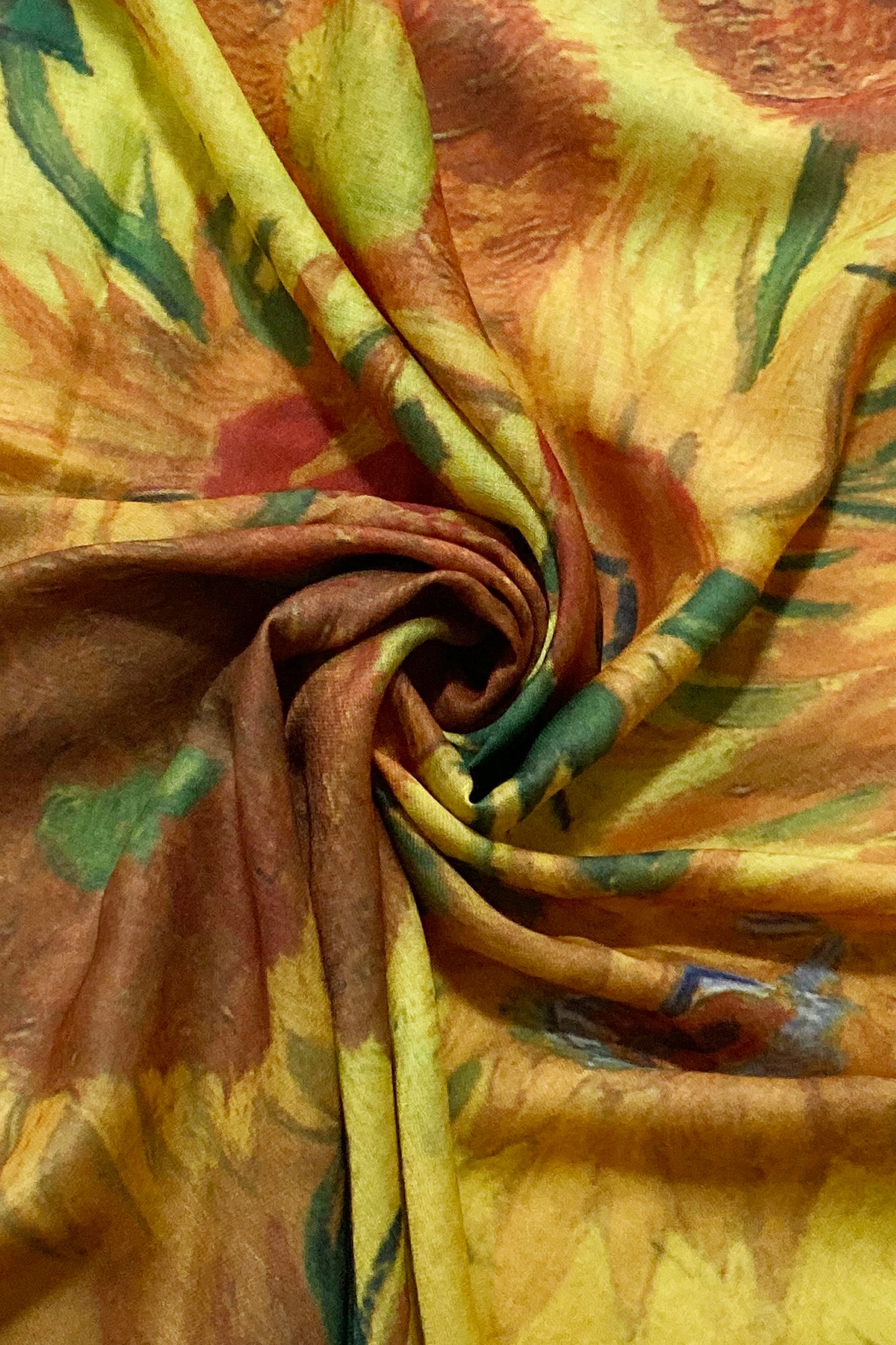 Van Gogh Sunflowers Printed Cotton Scarf