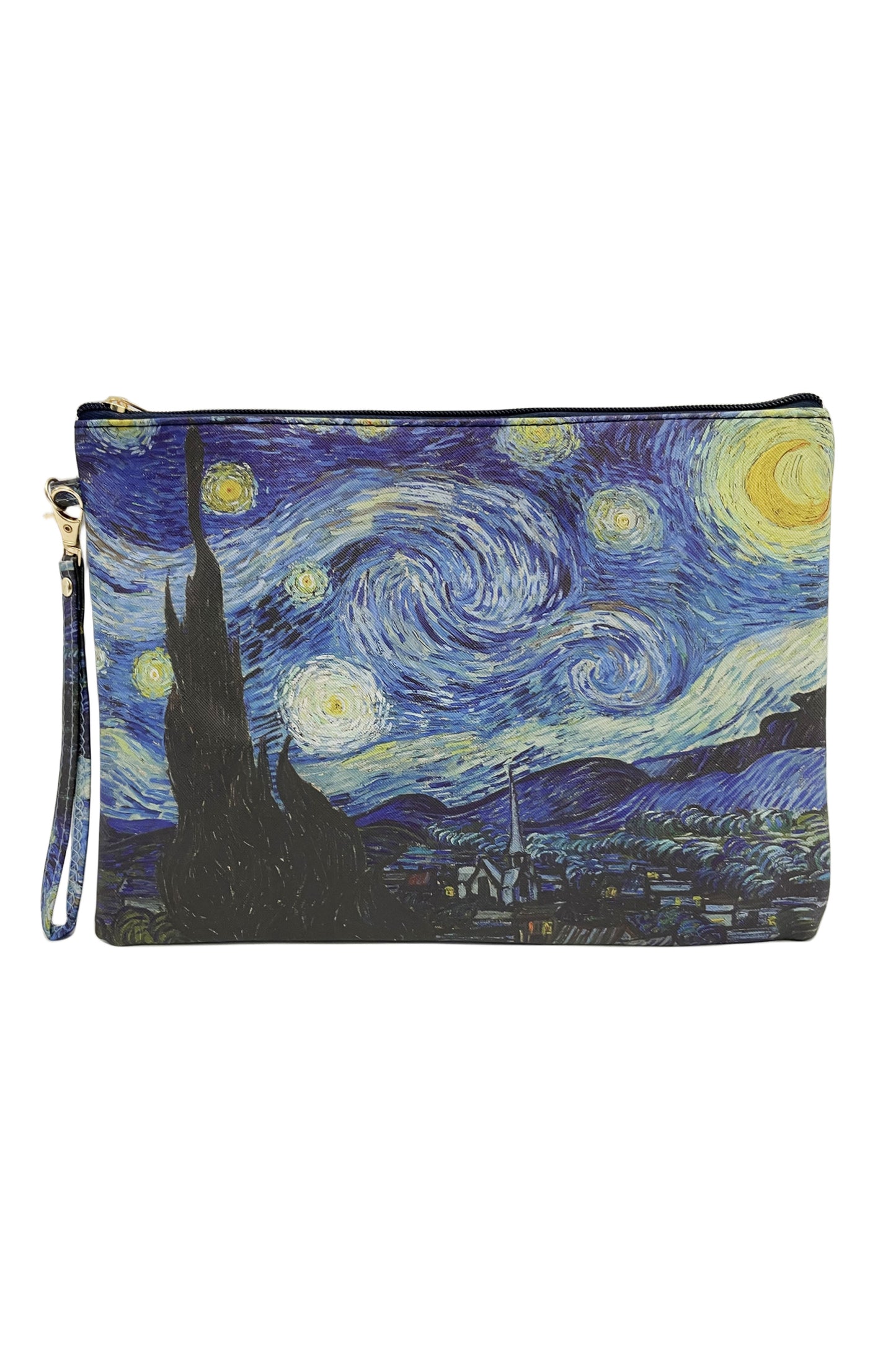 Van Gogh Starry Night Clutch Bag Make Up Bag PU Waterproof