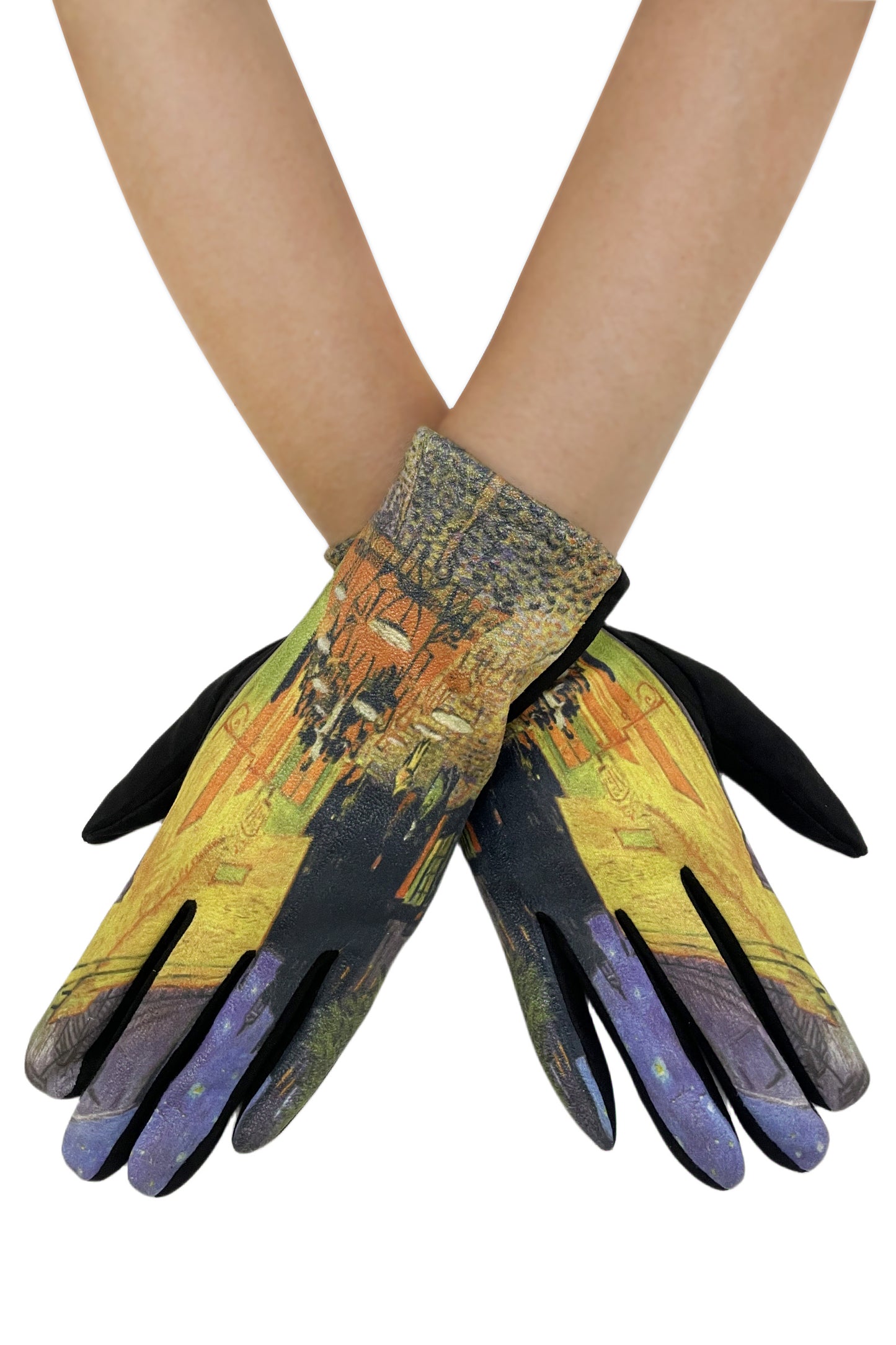 Van Gogh Terrace at Night Print Gloves