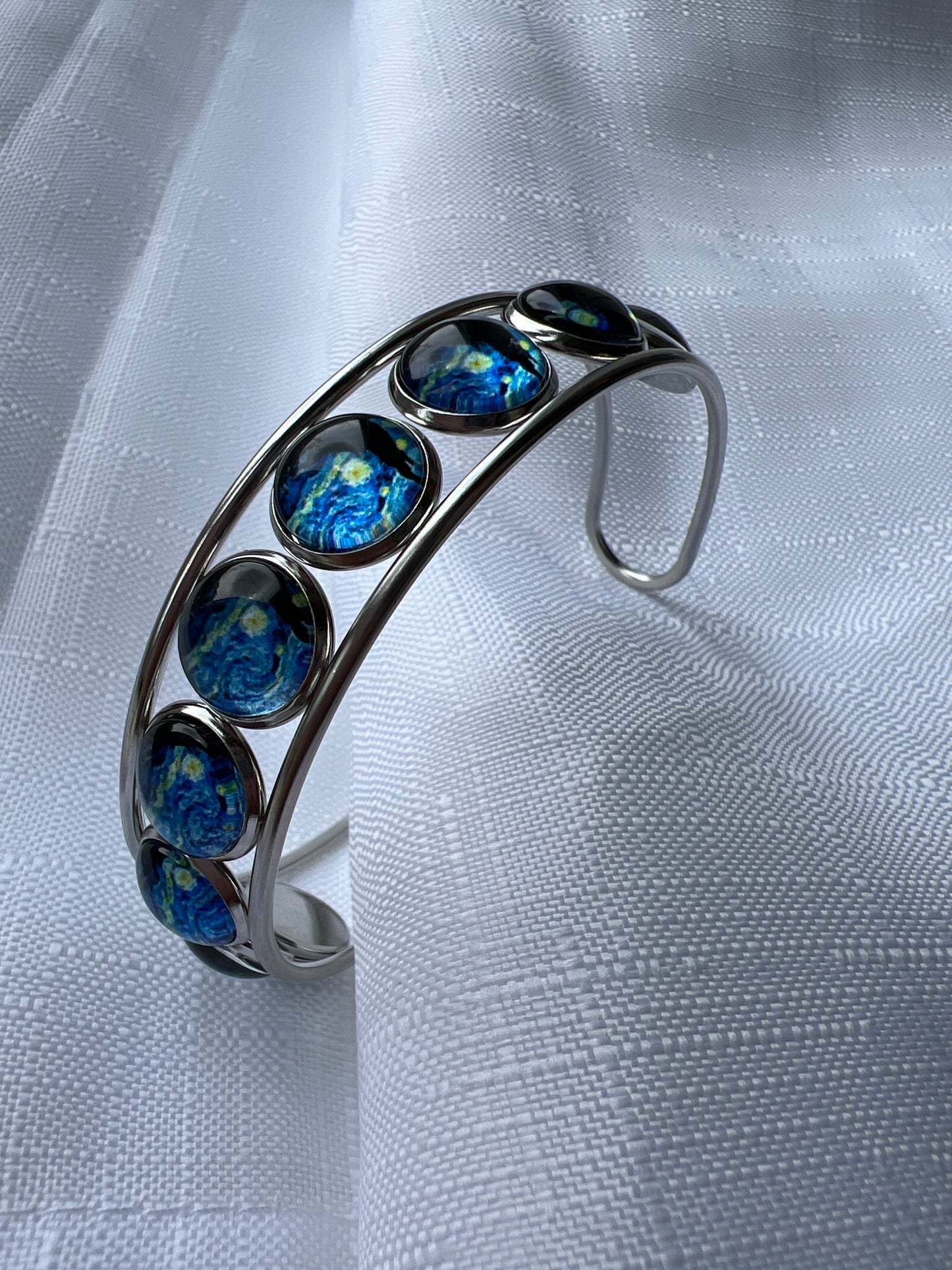 Silver Van Gogh Bangle