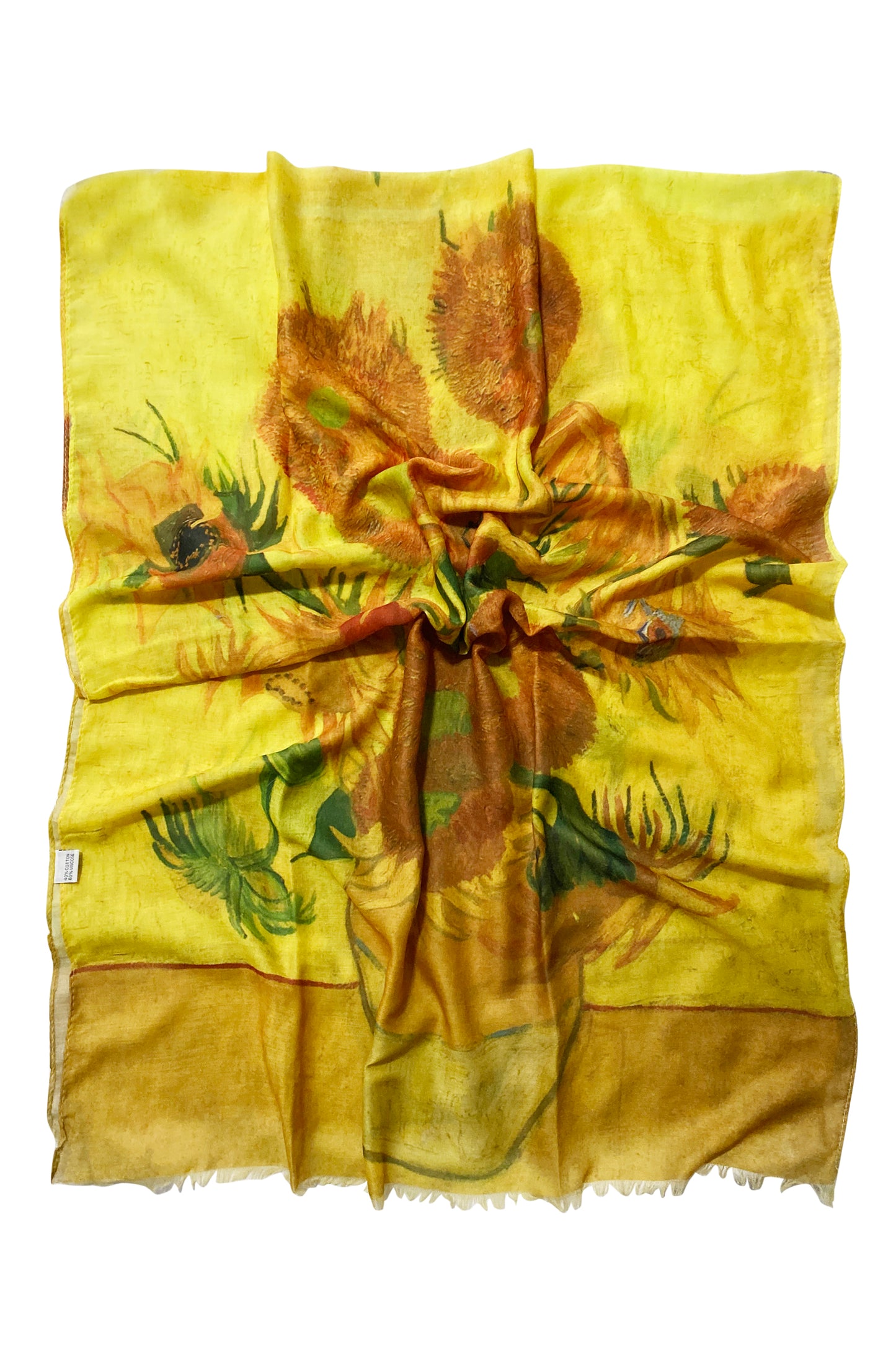 Van Gogh Sunflowers Printed Cotton Scarf